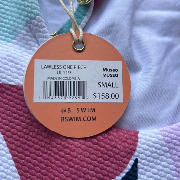 NWT B.SWIM lawless one piece in Museo multi size small - Picture 9 of 12